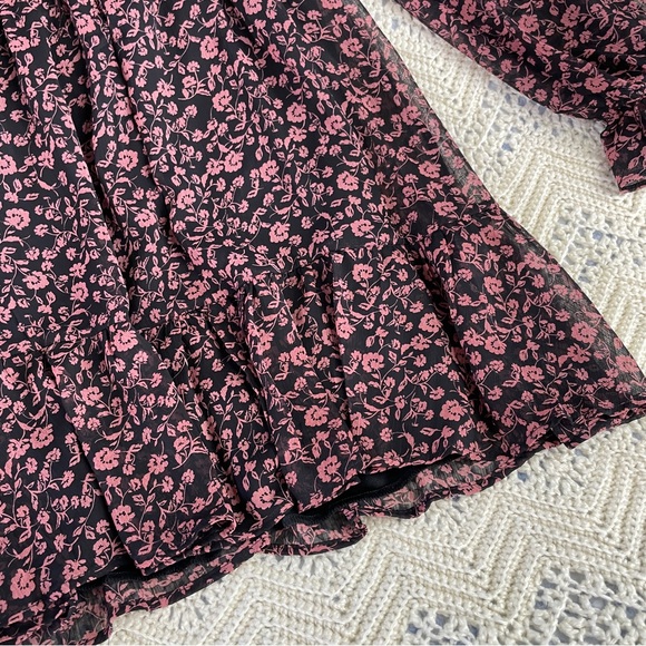 NWT Francescas Dress Mi Ami Maxine Floral Sweetheart Mini Milkmaid Peasant Puff - Picture 6 of 11